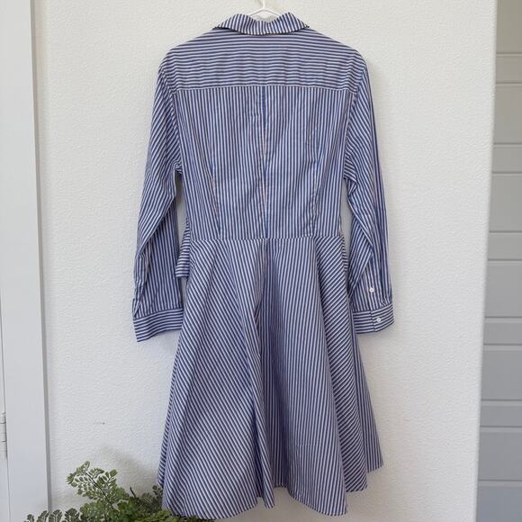 CLAUDIE PIERLOT Stripe Shirt Dress Cotton US 8 Long Sleeve NWT Parisian - Picture 5 of 10